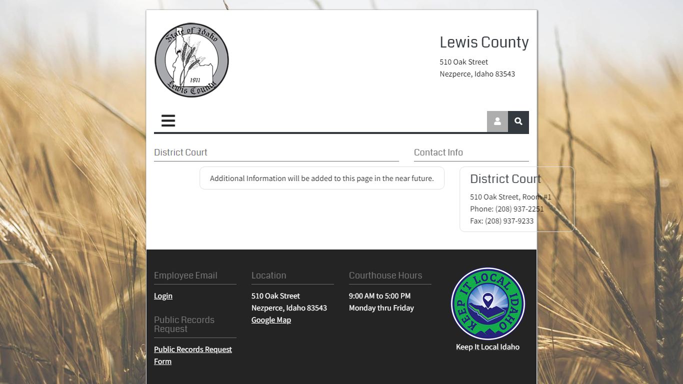 District Court - Lewis County, Idaho